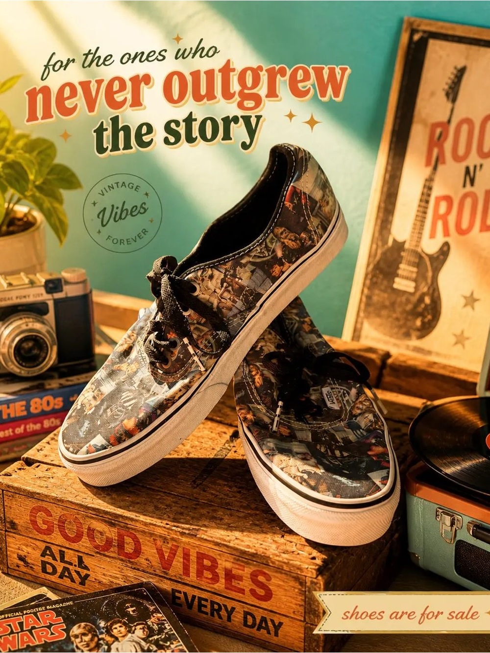 Vans Authentic Star Wars Collage Sneakers –  Exclusive – Men’s 9 / Women 10.5